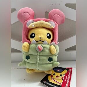 Pokemon Center Pikachu In Mega Slowbro Poncho Plush Doll